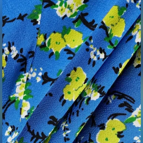 $308 Diane Von Furstenberg Jemma Shirred Floral-Print Crepe Dress - Picture 11 of 15